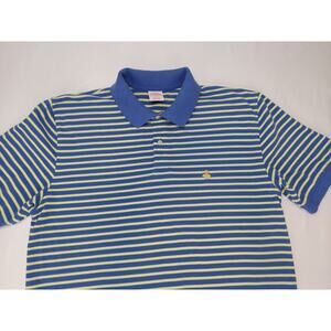 Brooks Brothers Blue & Green Striped Men's Vintage Original Fit Polo Shirt M